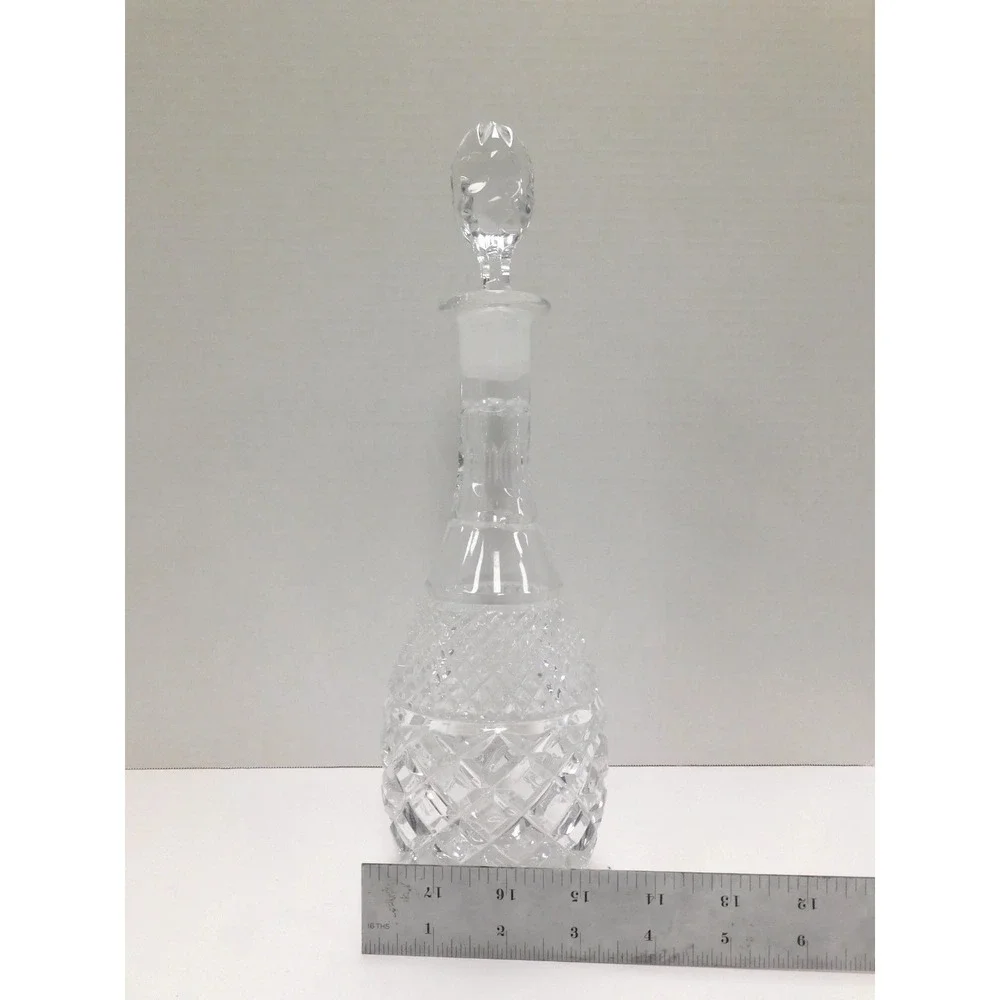 Vintage Heavy Cut Crystall Wine Decanter 12